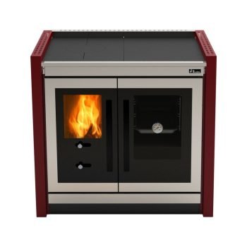 Cuisinière à bois PALANKA 91 cm rouge ou inox