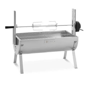 Barbecue tourne broche – Motorisé – 15 kg – Longueur de la broche : 82 cm – Inox