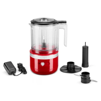 Hachoir électrique 5KFCB519, sans fil, rouge royal, KitchenAid