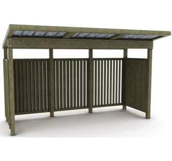 Abri voyageurs Caméléon 390x200x239 cm – pin traité